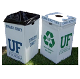 Box and liner waste receptacle